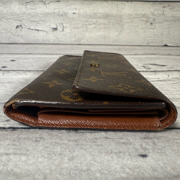 Louis Vuitton Portefeuille Sarah Long Bifold Wallet Monogram Canvas Leather - Picture 4 of 15